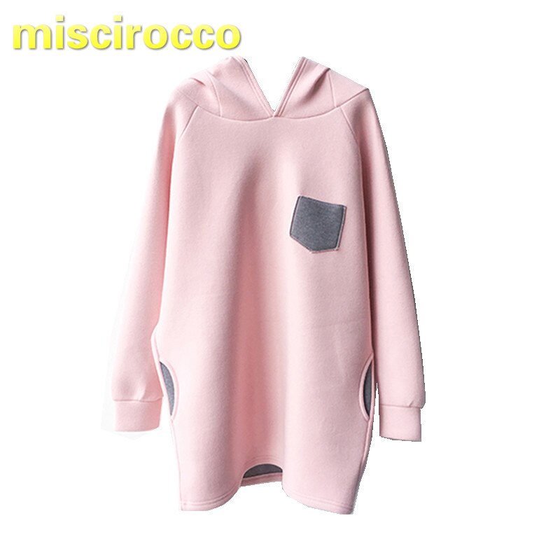 Zwangerschap hoodies jurk winter grote maat shirt met lange mouwen in de lange alinea losse dikke trui jas tij schattig