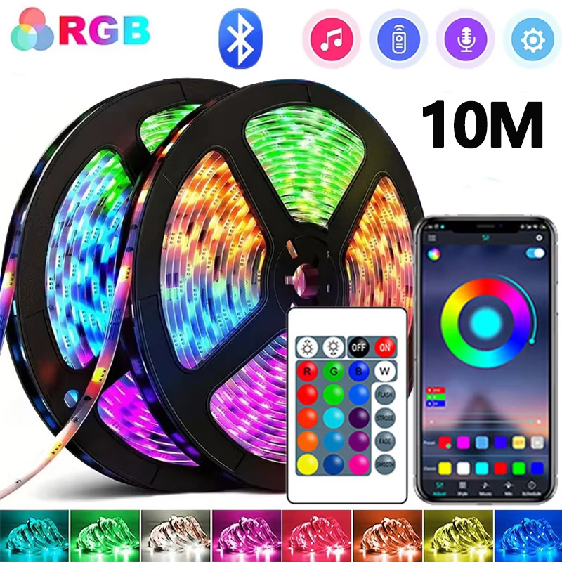 1M-30M RGB LED-striplicht Bluetooth APP Controle Kleur veranderend licht Flexibele LED-lamptape voor TV-achtergrondverlichting Kamerdecoratie: Bundle5