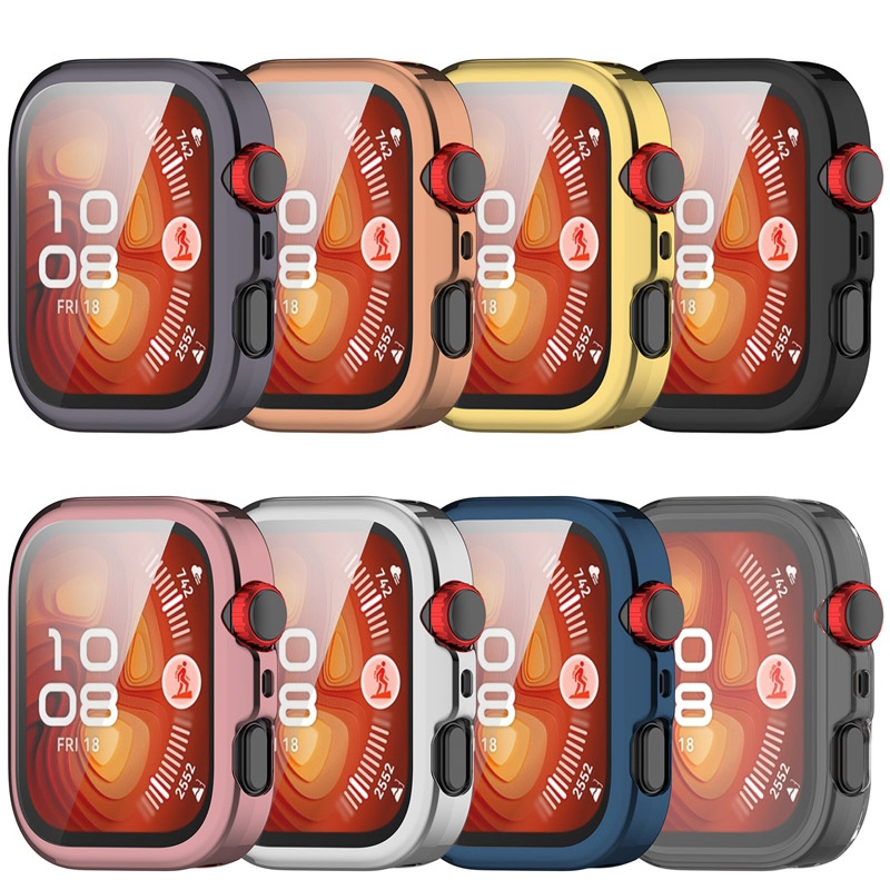Funda de silicona TPU de cristal para Huawei Watch Fit 4, Protector de pantalla para reloj inteligente, marco de parachoques para Huawei Fit 4 Pro Fit4, carcasa