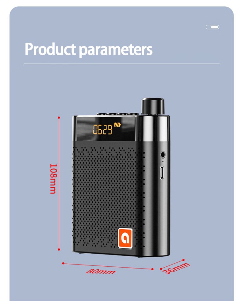 Bluetooth Versterker Booster Megafoon Luidspreker K6 Fm Radio Luidspreker Microfoon Voice Voor Teaching Tour Guide Sales