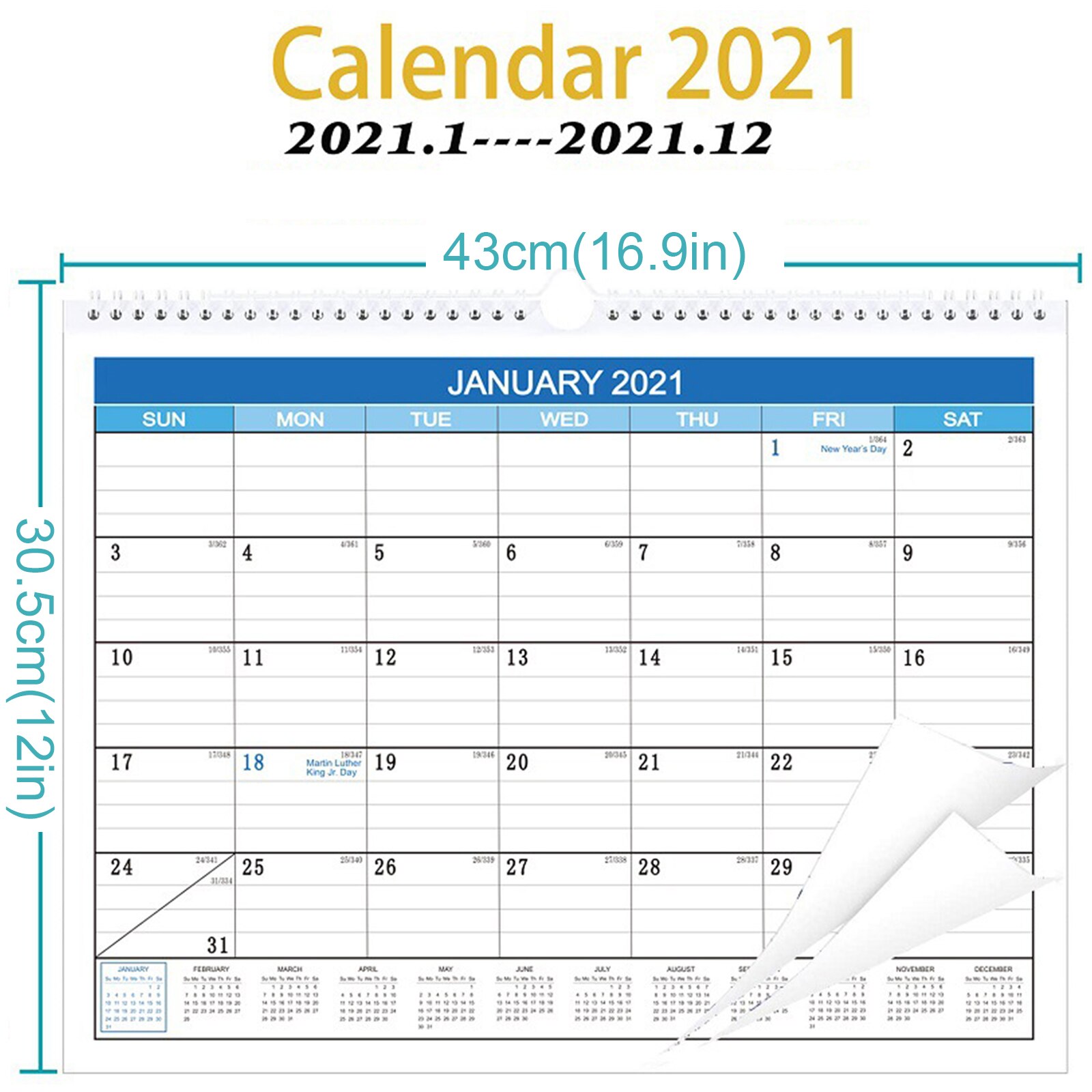 Calendar Planner Schedule Twin-Wire Bound You Can Get More Done In Less Time Stationery Large Blocks With Julian Dates