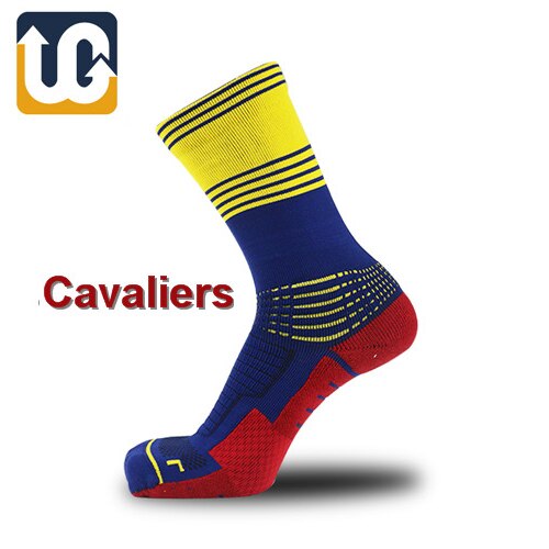 Calze da basket professionali da uomo calze sportive da uomo Super Star calze antiscivolo durevoli asciugamano da Skateboard calza inferiore: Cavaliers Away