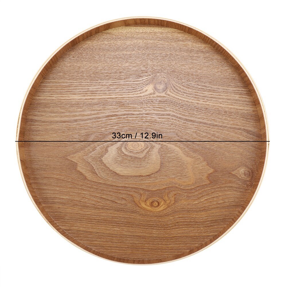 30/33cm runde rundbrett sett serveringsbrett tallerken tallerken te mat tallerken drikke te sett frukt godteri hjemme snackbrett: 33cm