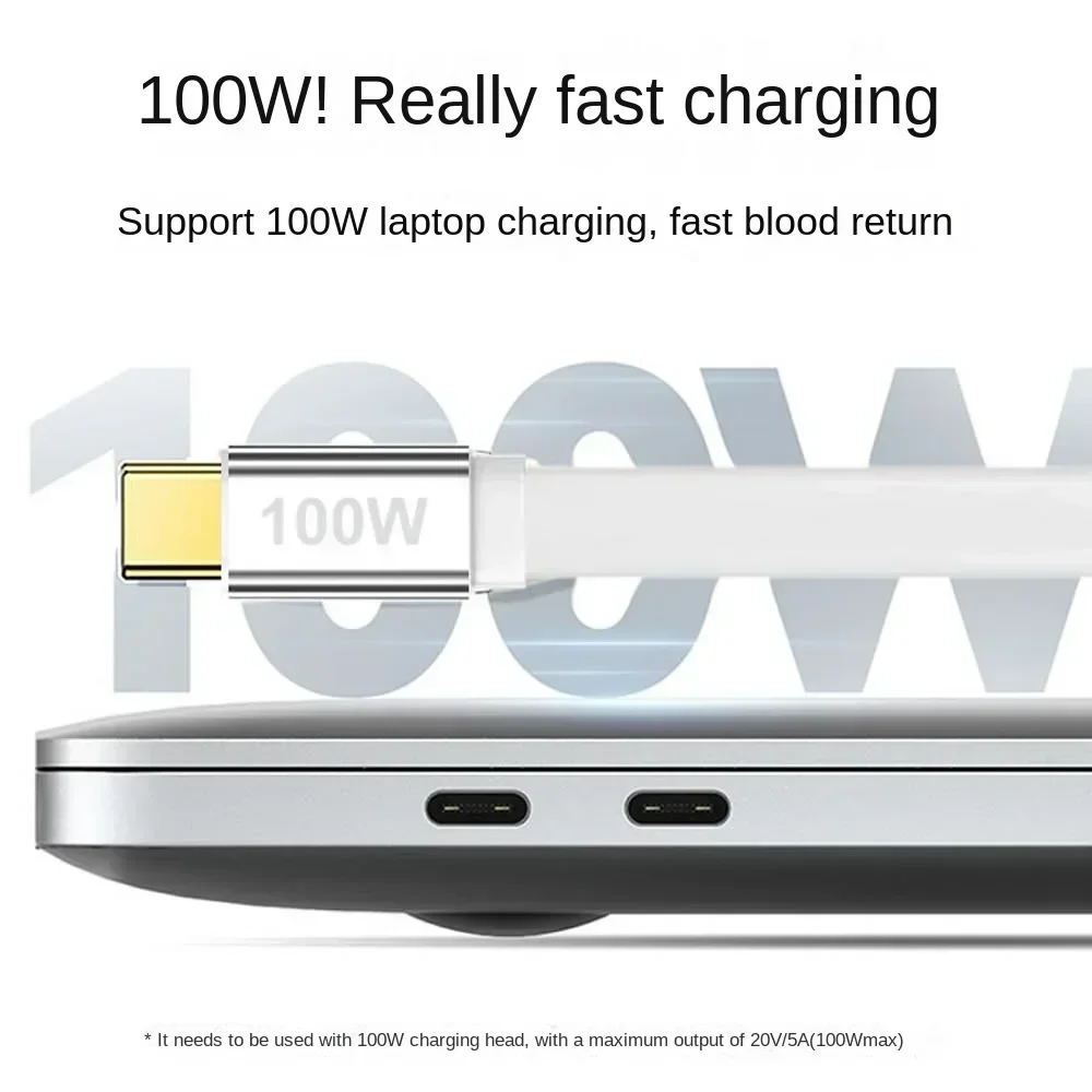 PD 100 W USB C einziehbares Datenkabel, für iPhone 15 Profi Max für MacBook Samsung Schnellladekabel für iPad Typ C Laptop-Schalter