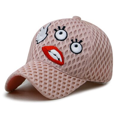 Grande taille casquette de baseball pour homme adulte été maille hip hop chapeau grande tête hommes grande taille plaine casquettes de relance M 56-60cm L 60-62cm: pink lip / 56 to 60cm