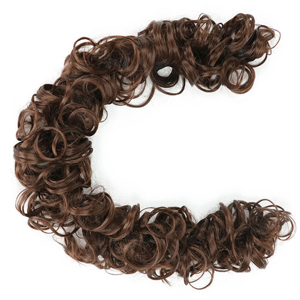 Elastic Rubber Band Curly Chignon Updo Cover Hair Bun Chignon Hair Synthetic Hairpiece Twining Ponytail Hair Extensions