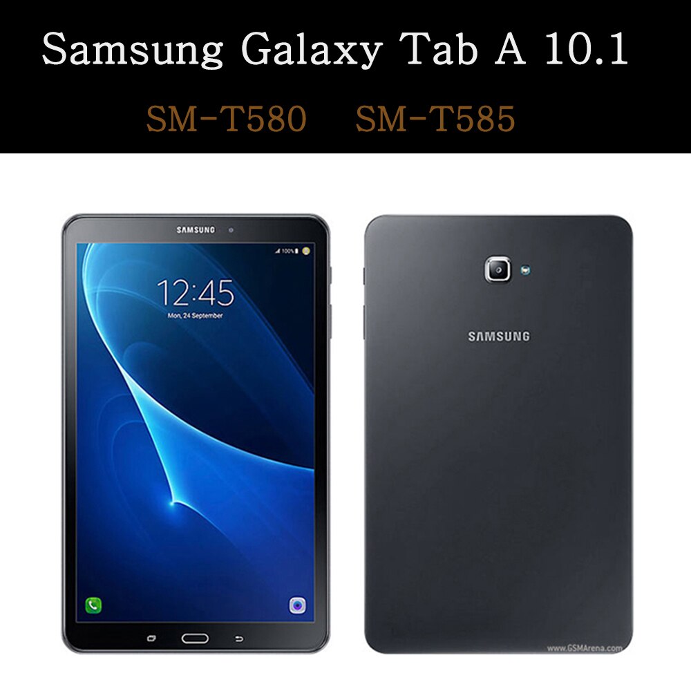 Funda Samsung Galaxy Tab A 10,1 DE SM-T580 SM-T585 Tablet caso titular de Coque + de templado de vidrio de película