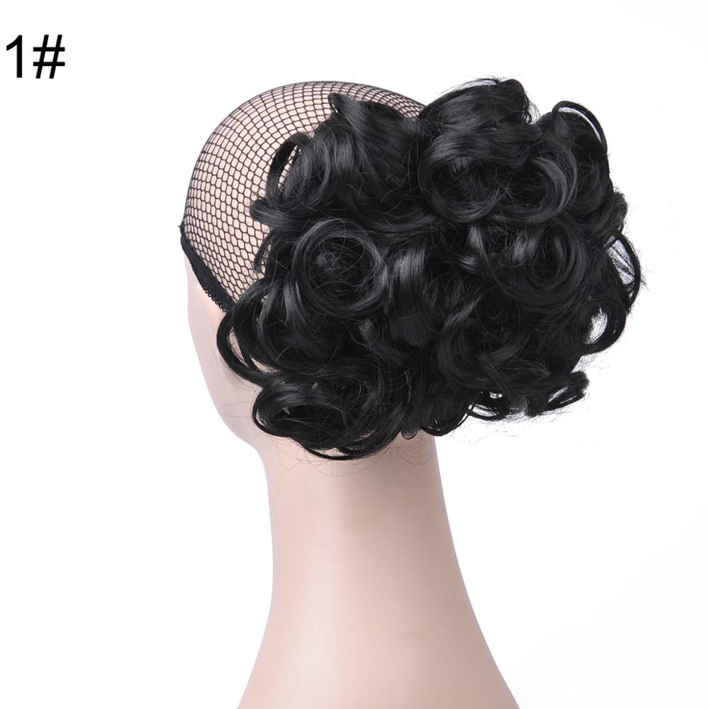 Delice – Chignon en filet élastique pour femme, postiche synthétique, bouclé, , gris, avec deux peignes en plastique, couvre-cheveux, accessoire de mariage: n ° 1