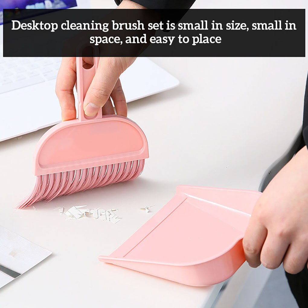 Mini Cleaning Brush Small Broom Dustpans Set Desktop Sweeper Garbage Cleaning Shovel Table for Table Countertop Keyboard