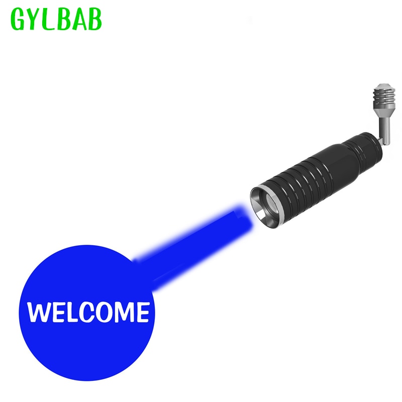 Gylbab  g600 20w glass gobo logo film for  e27 logo prosjekt lys lampe reklamebutikk skilt romnummer lampe velkommen