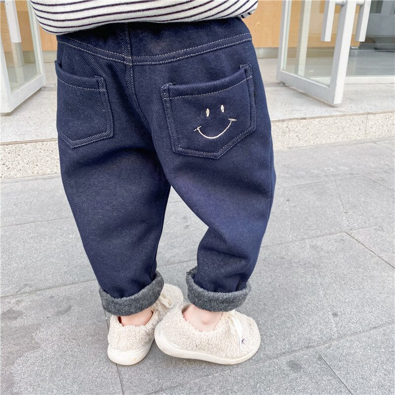 2020 inverno nuovo arrivo ragazze moda pantaloni caldi in pile bambini sorriso pantaloni ragazza pantaloni