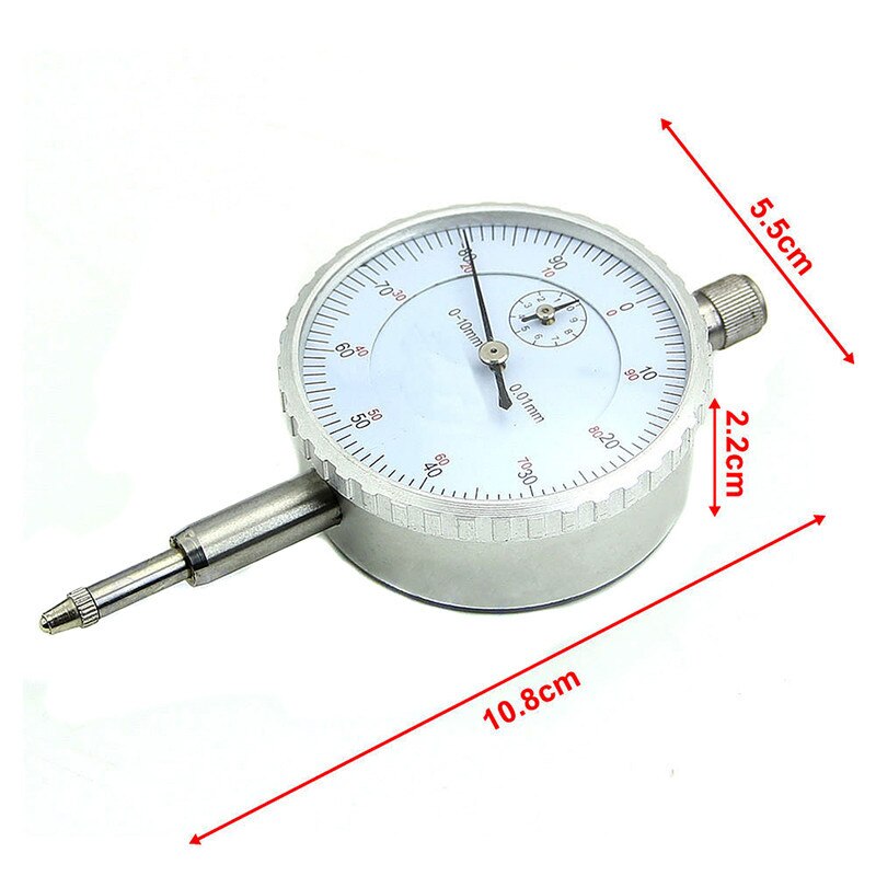 Dial Indicator Gauge 0-10mm/0.01mm High Accuracy Dial Indicator Micrometer Precise Concentricity Measurement Instrument Tools