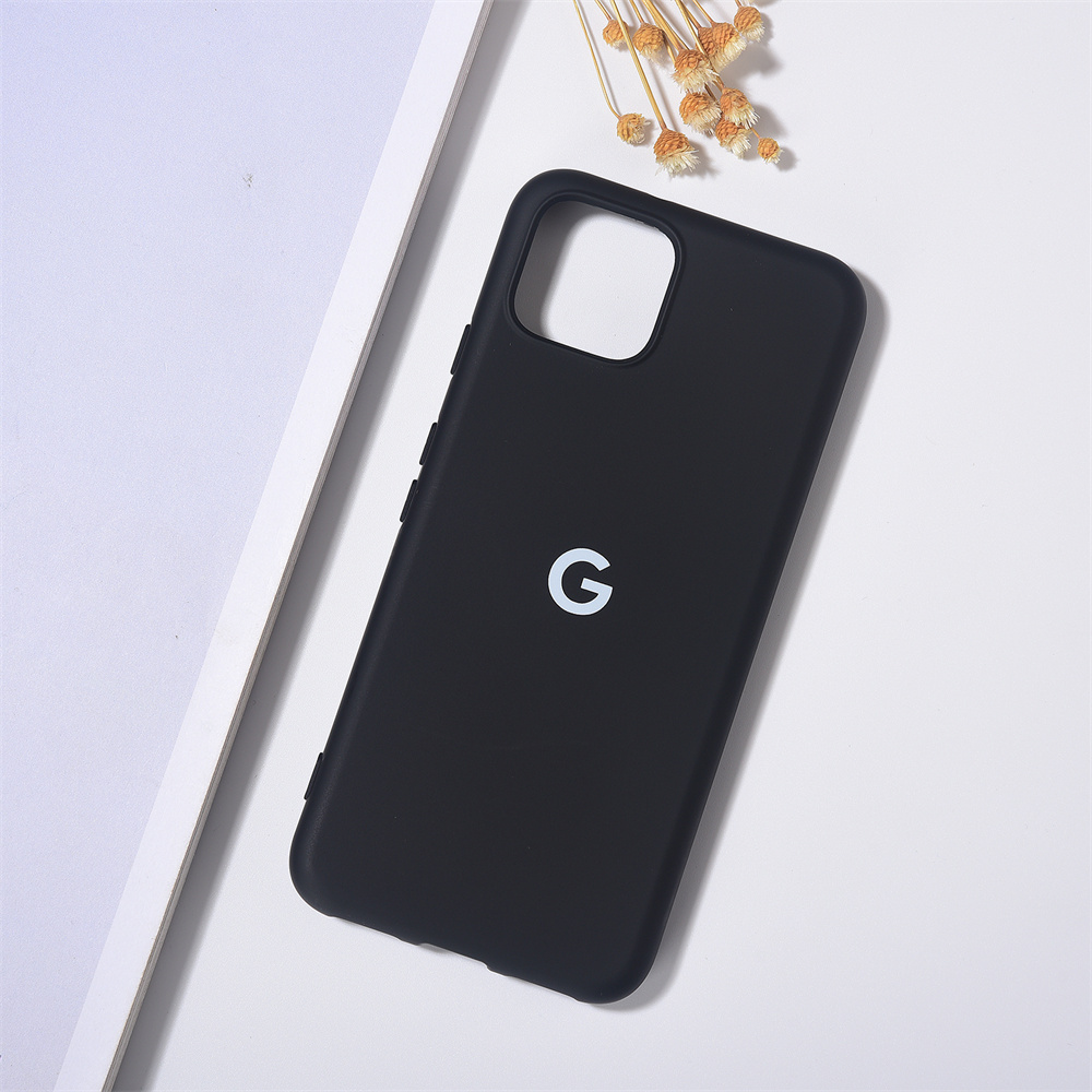 Originele hoes voor google pixel 4 , schokbestendige hoes van vloeibaar siliconenrubber, volledige bescherming voor pixel 4a 4g 5g 4xl telefoontas: Buikspieren / Beige