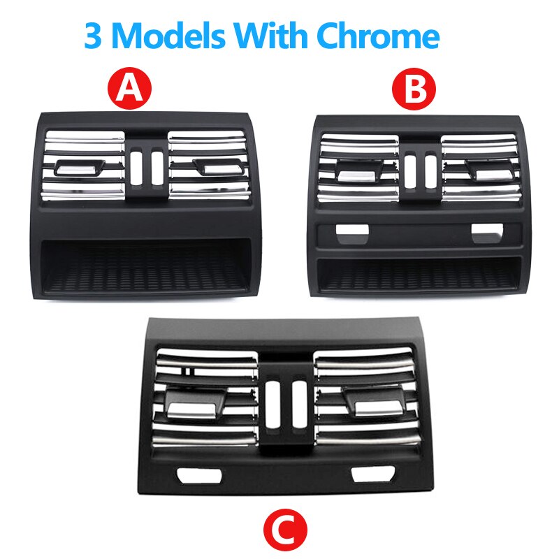 Couvercle de panneau de Grille de ventilation arrière de climatiseur arrière de luxe avec Chrome pour BMW 5 F10 F11 F18 520i 523i 525i 528i 535i