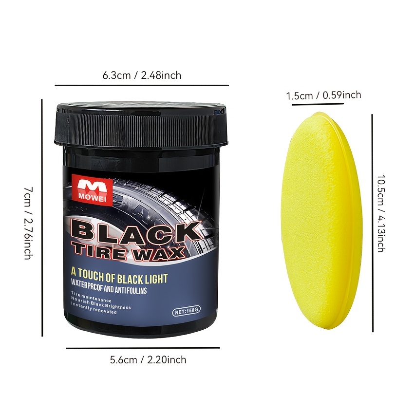 150g- dekks glans- og regummieringsvoks - slitesterk anti-aldrings glansforsterker til bildekk, svertepleiemiddel
