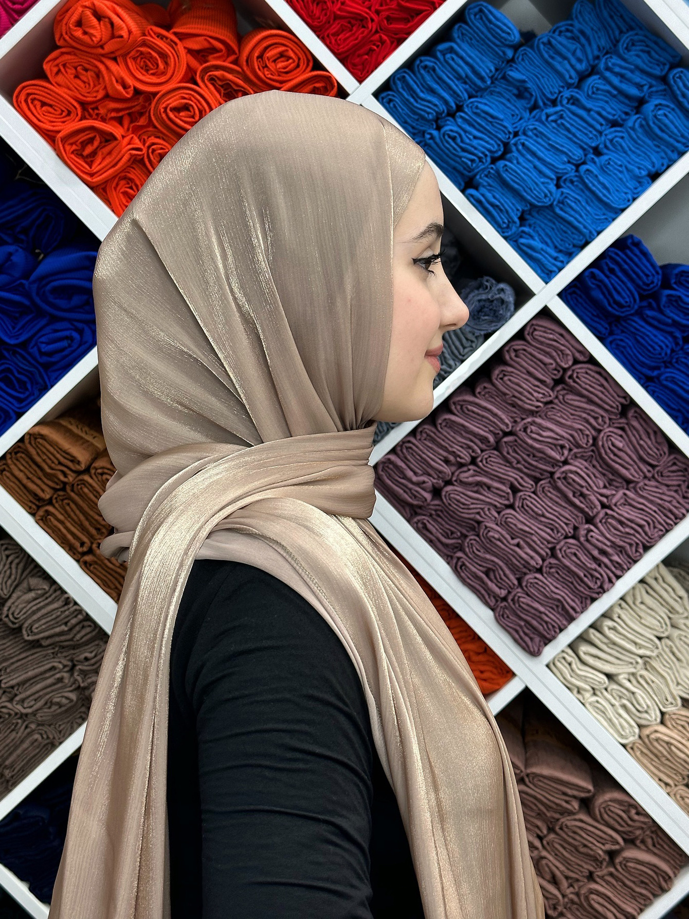 Shimmershawl Zijden Hijab Sjaal Ademend Cool Island Satijn Medine Zijden Sluier Moslim Hijab Glanzende Zijden Sjaal Dames Sjaals Tippet