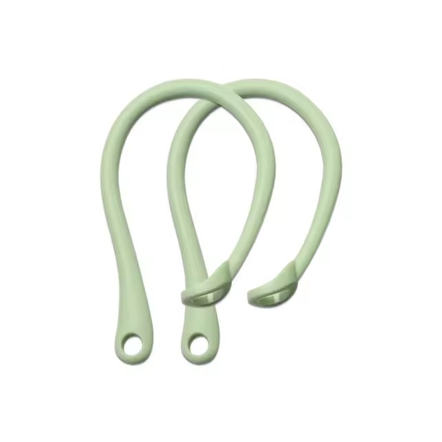 R auricular Bluetooth con gancho de silicona para Airpods 1/2 Pro, Clip de bucle para auriculares, gancho para la oreja, accesorios de repuesto para auriculares: Verde