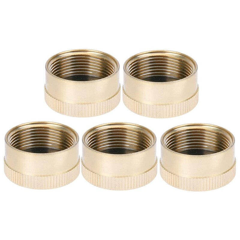 Propane Tank Caps Solid Brass Refill Propane Gas Bottle Cylinder Sealed Cap (5Pieces)