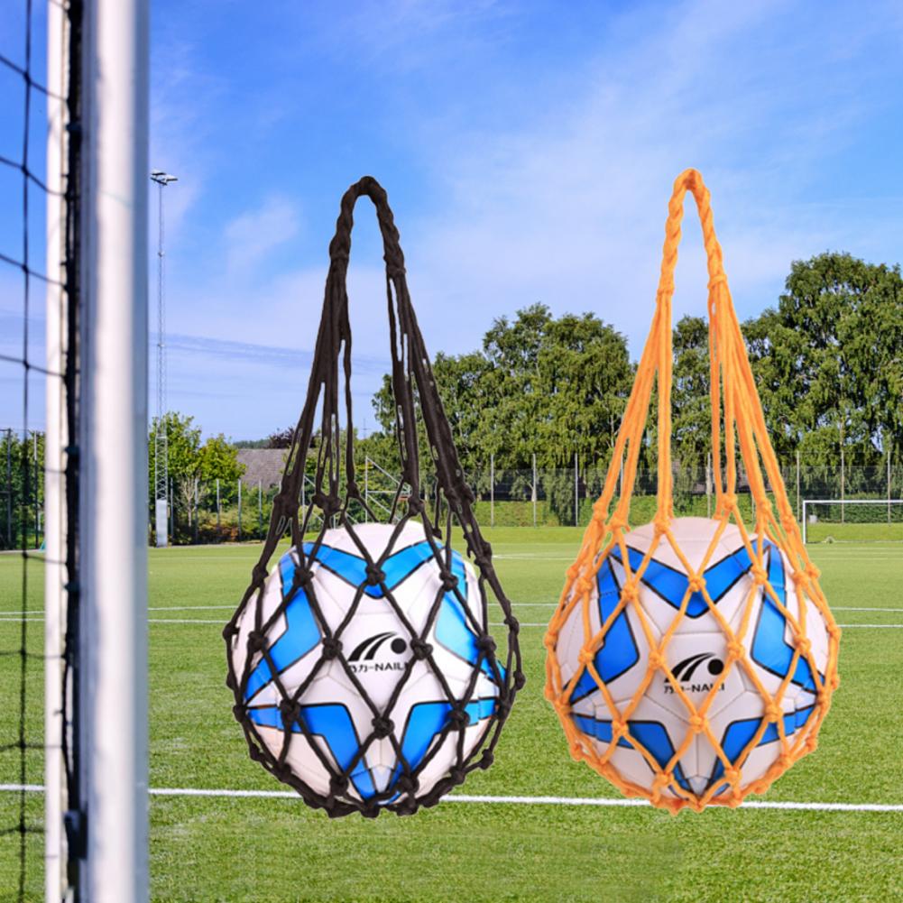 Ball storage net bag, bold weave, comfortable handle, portable basketball net bag for football