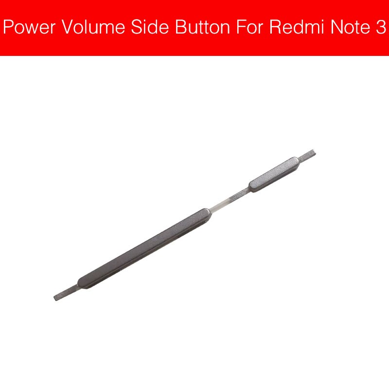 Power on/off+volym sidoknapp för xiaomi redmi hongmi red rice note 3 4 4x pro power volymkontroll reservdelar för sidoknapp: Grå not 3