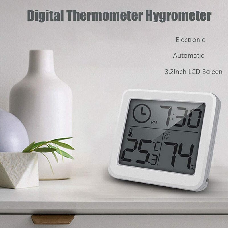 Room Thermometer, Humidity Meter, Temperature and Hygrometer with LCD Screen Monitor Temperature and Humidity