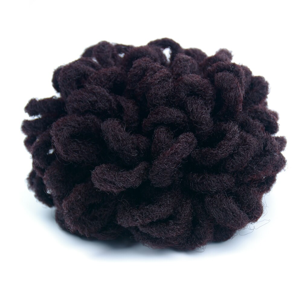 Afro Dreadlocks Puff Ponytail Drawstring Synthetic Chignon Buns Nu Faux Locs Ponytail Short Clip In Hair Extentions For Women: white