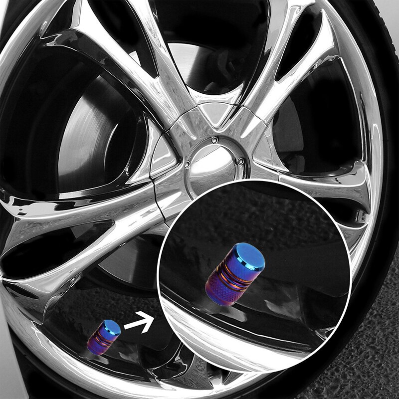 2PCs Durable Aluminum Alloy Motorcycle Valve Cap Dust Cover Wheel Tire Rim Valve Rod Cap Replacement