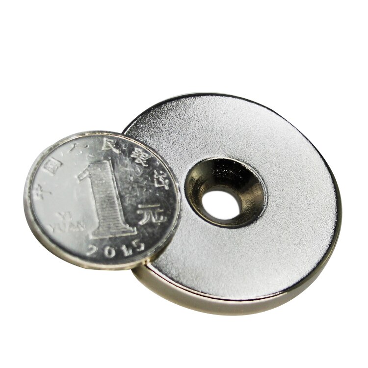 Aimant circulaire puissant en néodyme avec trou de 6mm, 2/6/20 pièces, 40x5mm, 40x5-6mm