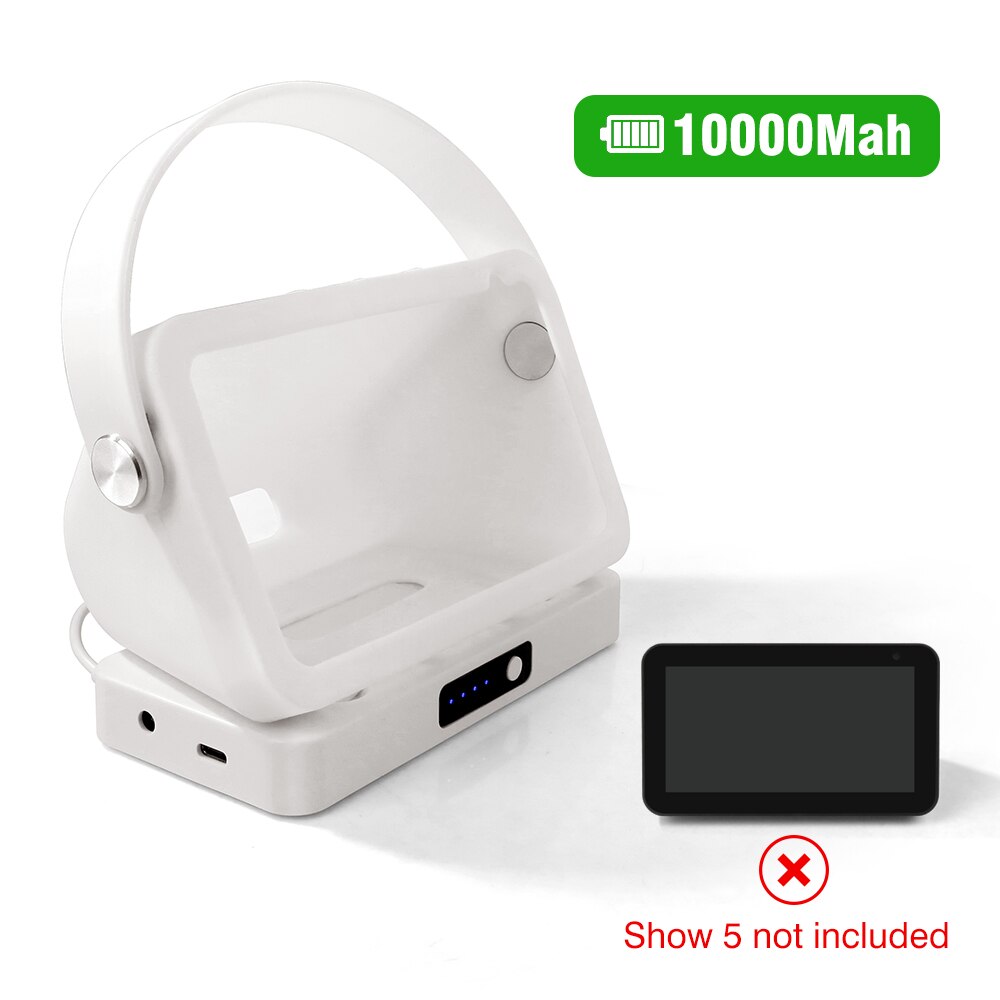 Echo Show 5 Battery Stand Portable Wireless Charger Power Bank Smart Display Speaker Battery Base for Echo Show 5 Desktop Stand