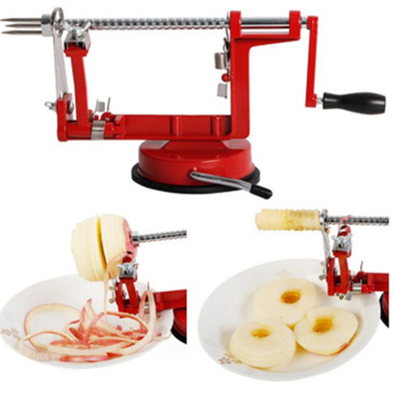 Peladora de manzanas 3 en 1 de acero inoxidable peladora de Frutas/máquina peladora de manzanas cocina creativa para el hogar