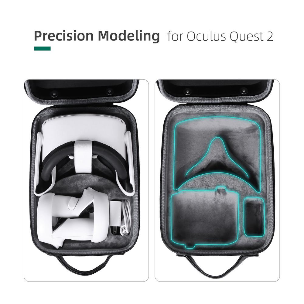 Aufbewahrungsbox aus leder für oculus quest 2 controller, tragetasche für oculus quest 2 vr headset, oculus quest 2 zubehör