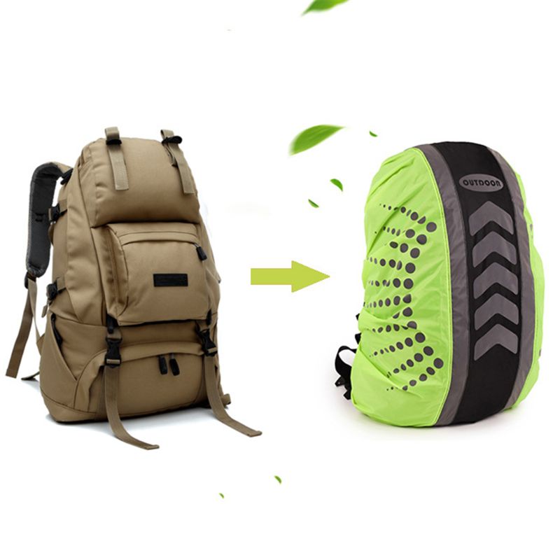 20-55L Reflective Backpack Cover Outdoor Cycling Hiking Sports Bag Waterproof Rainproof Covers Rucksack Rain Cover