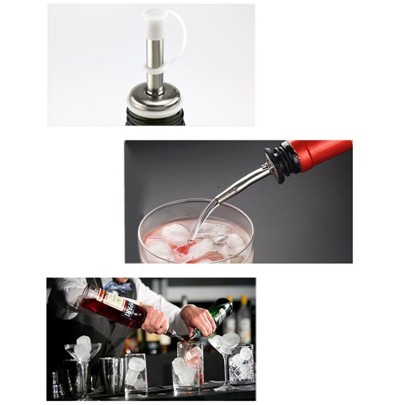Tapas antipolvo de acero inoxidable para botella de licor, aceite de oliva, tapa de surtidor, tapón de goma para botella de vino, 4 Uds.