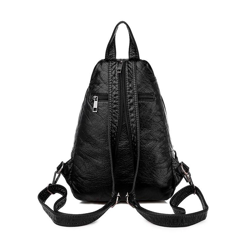 2020 mulheres mochilas de couro macio bolsa de ombro viagem senhoras bagpack sacos de escola para meninas alta qualidade sac a dos feminino novo