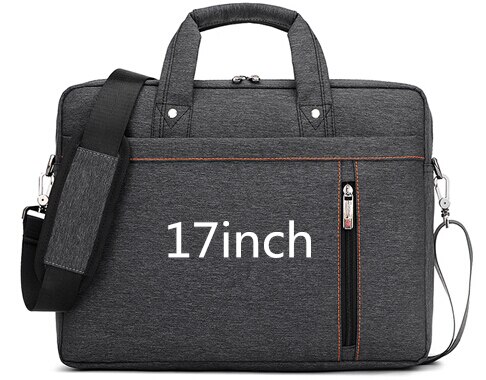 Office Business Briefcase Nylon Laptop Bag 13 14 15 17inch Macbook Notebook Tablet Gray Black Pink Waterproof: black 17inch