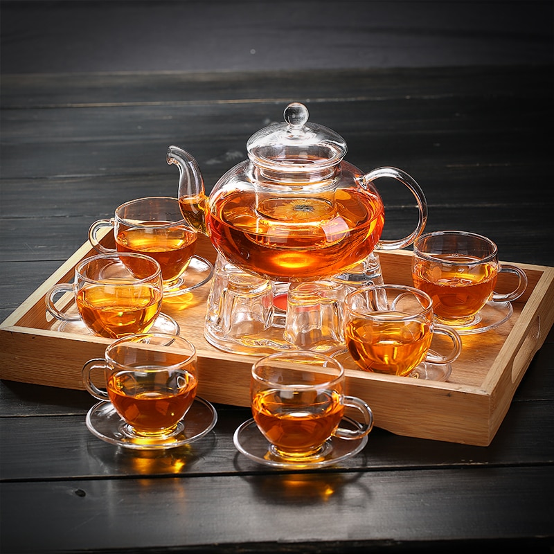 best choice glass teaset, whole teapot sets, Home ware teapot kettle supply,600-800ml glass tea set