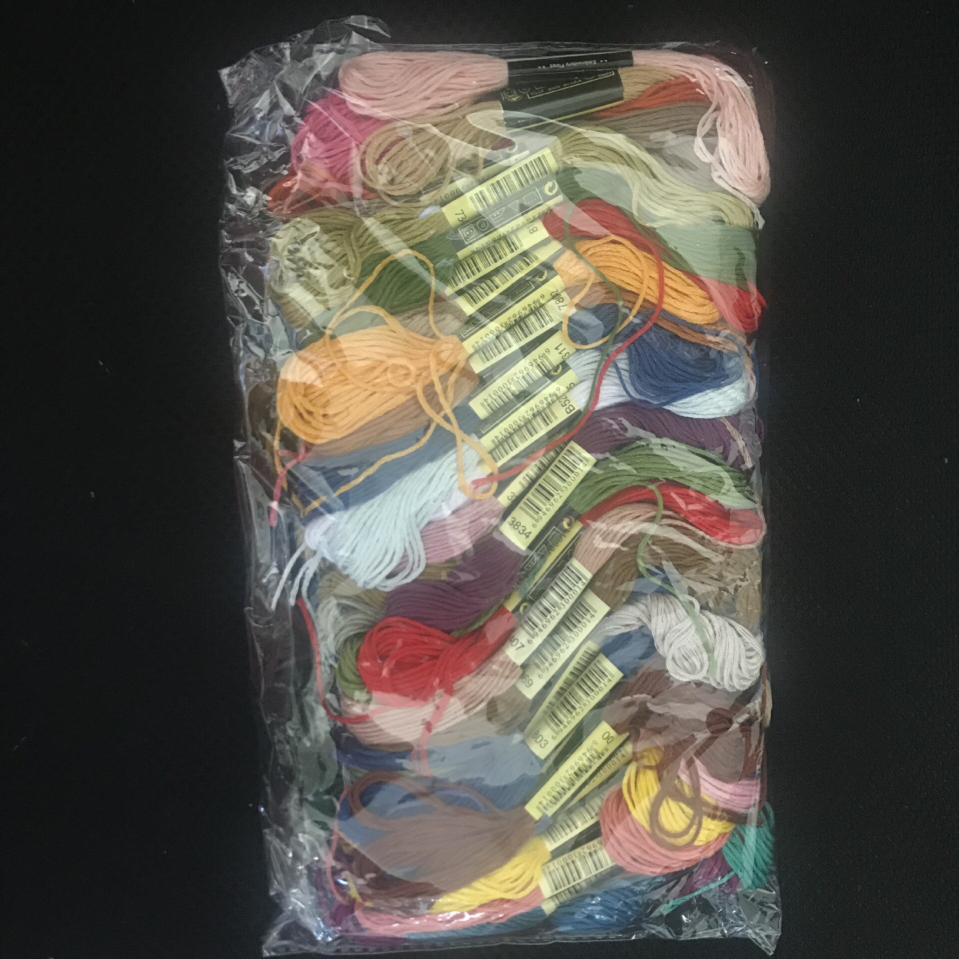 25/50/100 Random Color embroidery DIY Silk Cross Stitch Cotton Sewing Skeins Embroidery Thread Floss Kit DIY Sewing Tools YJN