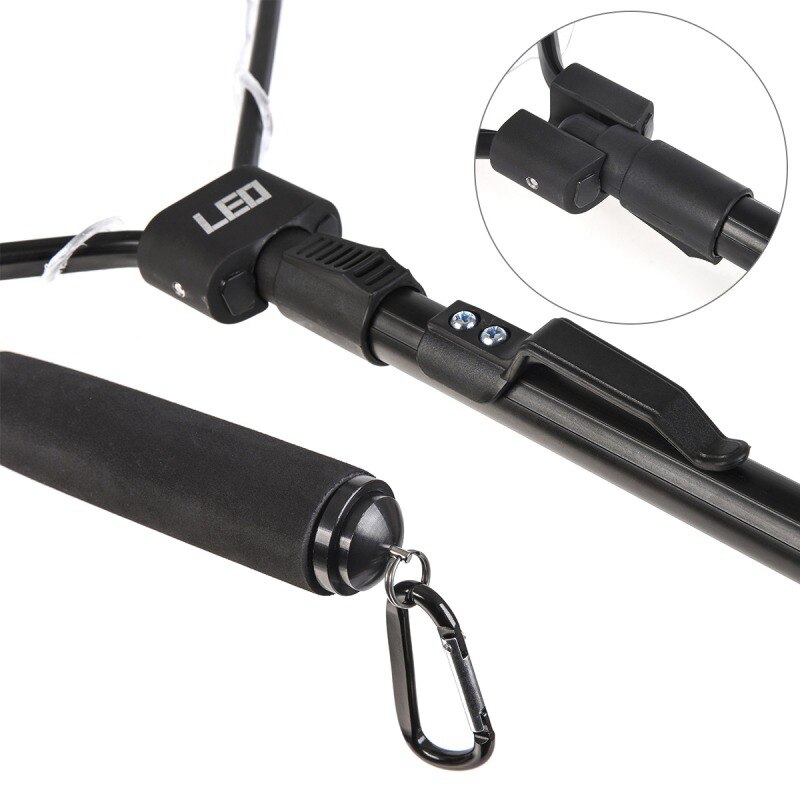 Leo Fly Fishing Net Fish Landing Net With Folding Aluminum Handle And Soft Rubber Mesh Perfect For Catch And Release