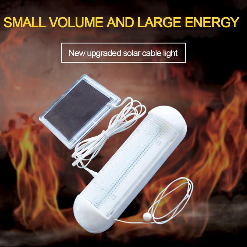 Solar Powered LED Shed Light Outdoor Solar Lamp Wall Indoor Pull Lamp Ultra Bright 5 Led Corridor Garden Yard Garage Light