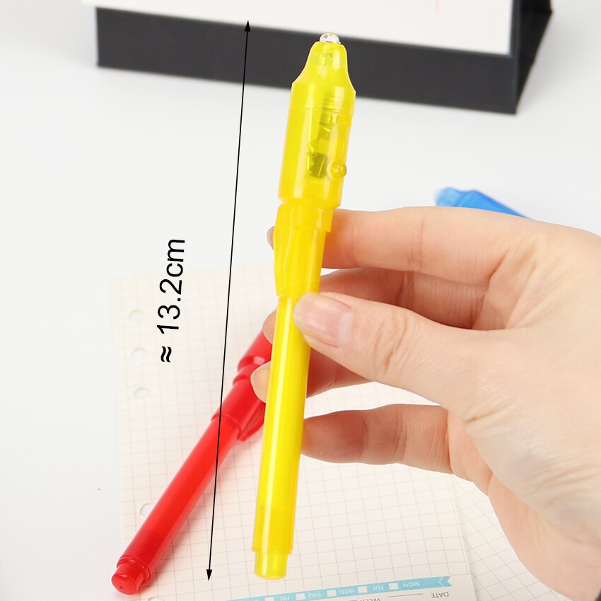 1pc magic 2 in 1 uv blacklight combo briefpapier onzichtbare inktpen populaire willekeurige kleur