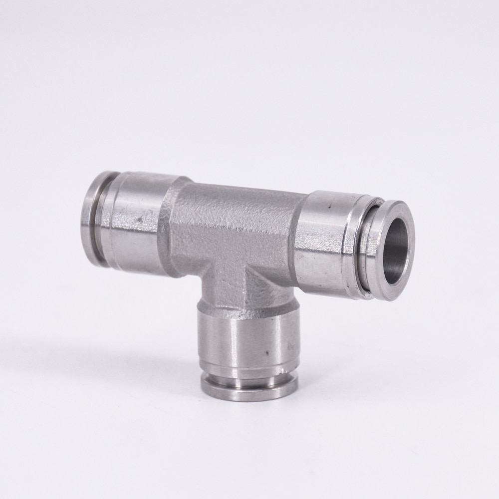 Empalmador neumático de 3 vías, 4mm, 6mm, 8mm, 10mm, 12mm, 14mm, 16mm, Conector de empuje de acero inoxidable 304, liberación rápida, conexión de aire Brew