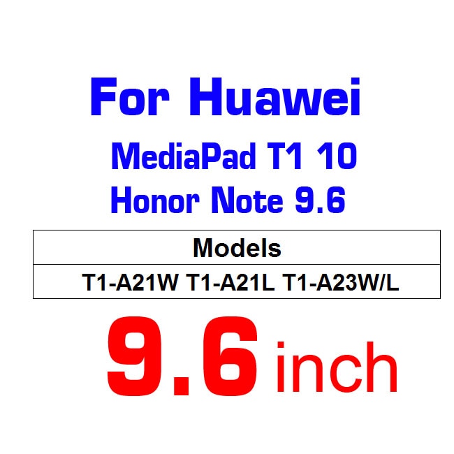 Tablet Tempered Glass For Huawei MediaPad T5 10 Glass T3 10 Honor Play Pad 2 9.6 8 Screen Protector For T1 10.1 8 7 Glass C5 8: Huawei T1 10