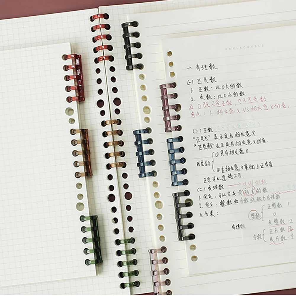 3 stk. løse blader spiralperm innvendig hengslet ringbindingsringer skrivebordskalender sirkel for kort nøkkelalbum