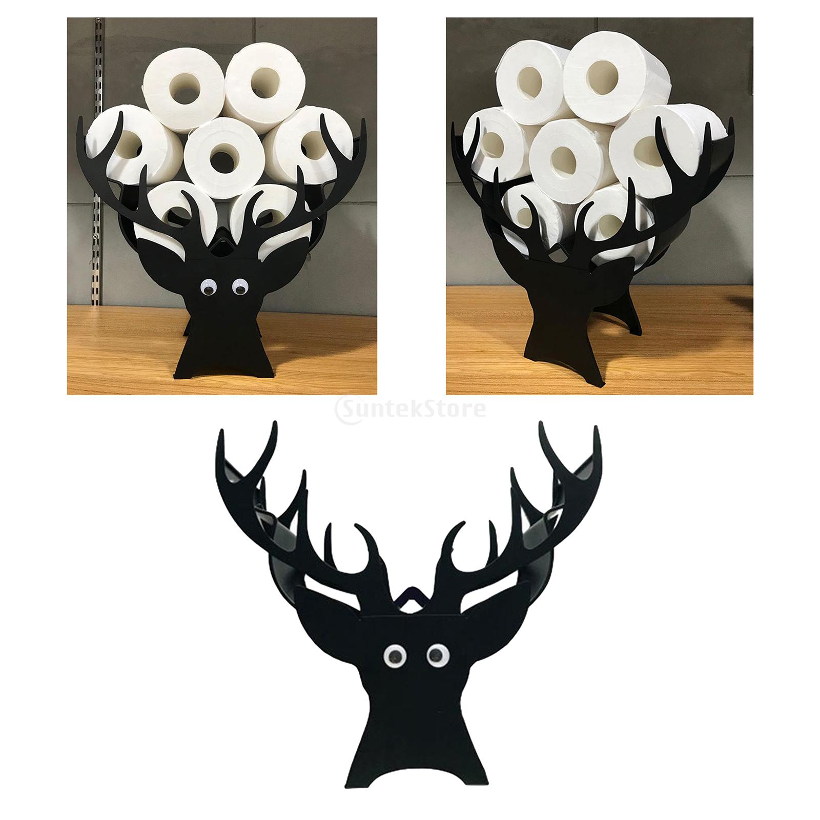 Mouton Toilette Porte-Rouleau Papier Support Salle De Bain Étagère Organisateur Papier Hygiénique Mural Support De Rangement Cuisine Ménage Accès: Deer Head