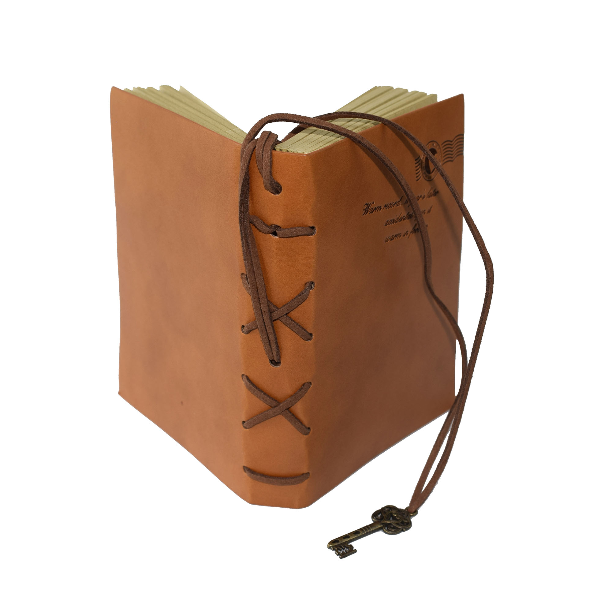 Leather Writing Journal Notebook Classic Key Bound Retro Vintage Notebook Diary Sketchbook with Unlined Travel Journals: Yellow