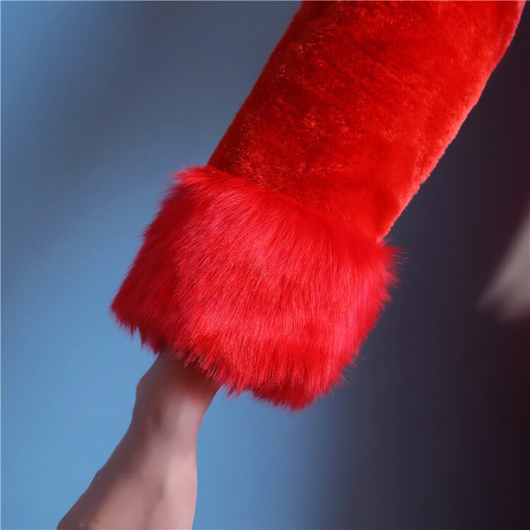 Faux Fur Bridal Wedding Wraps White Red Winter Wedding Coats Jackets Bolero For Evening Dress Warm Bridal Shawl Cape LT036