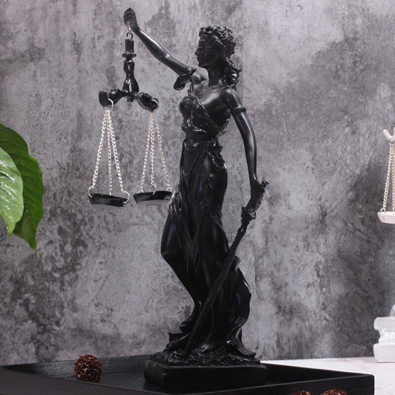 Deusa da justiça grega estátua/anjos justos resina escultura, pessoas ornamentos, acessórios de decoração para casa do vintage, artesanato de escritório