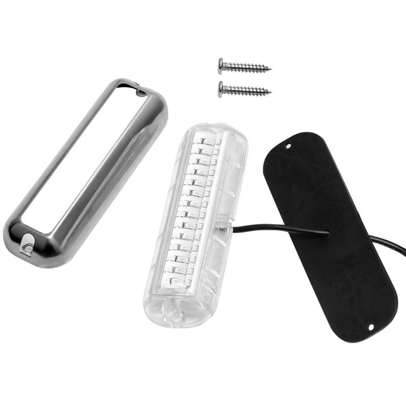 Luz LED de popa subacuática para barco, lámpara de acero inoxidable, impermeable, pontón marino, 42LED, 12V, 316SS, 1 ud.
