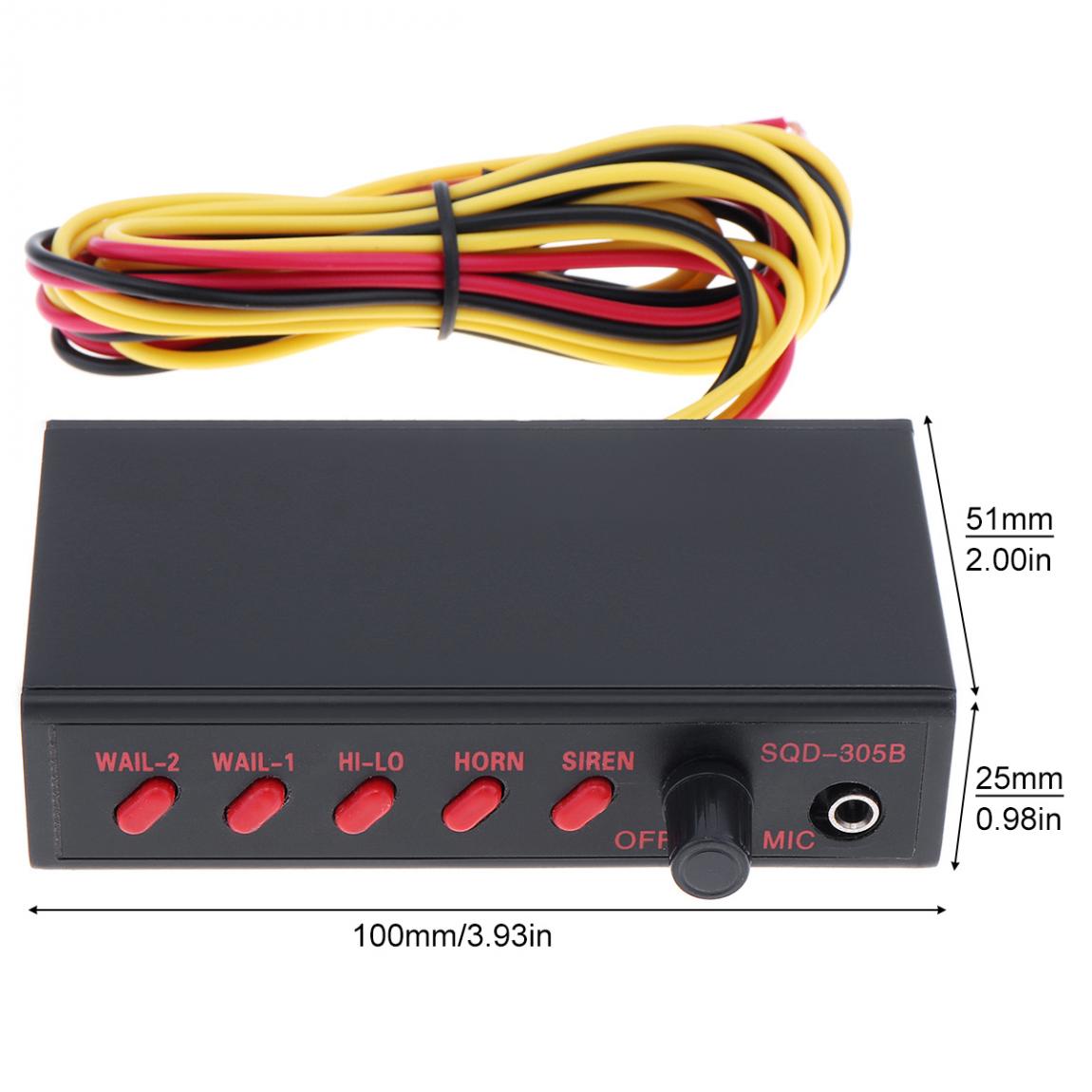 12V 120-150dB Car Siren Horn Sound 5 Tone Alarm Electric Horn Speaker System Megaphone Loud Speaker Fit for Car Train Boat Ship