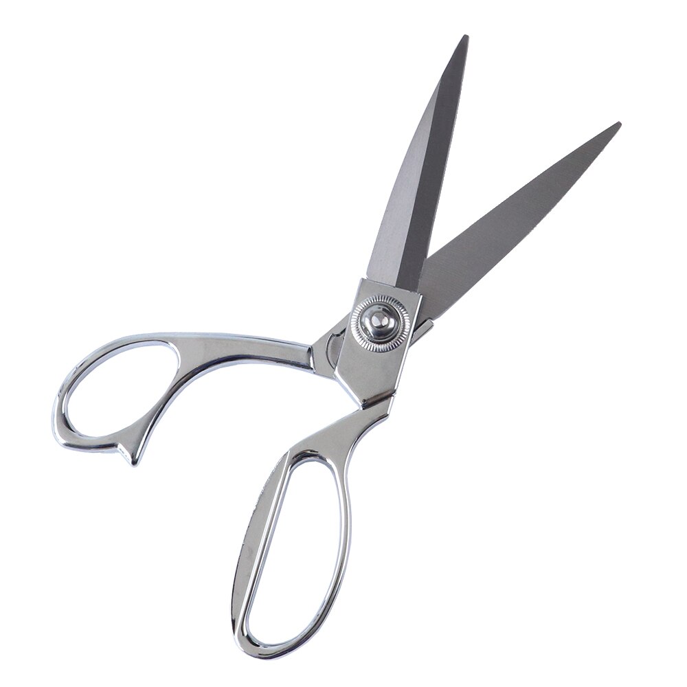 Tijeras grandes de corte para costura, Material de acero inoxidable, manualidades DIY, tijeras de corte de tela para Sastre/hogar/tela/Tijeras de papel: 20 Cm silver